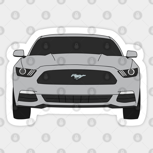 Ford Mustang Front End Ingot Silver Sticker by Jessimk